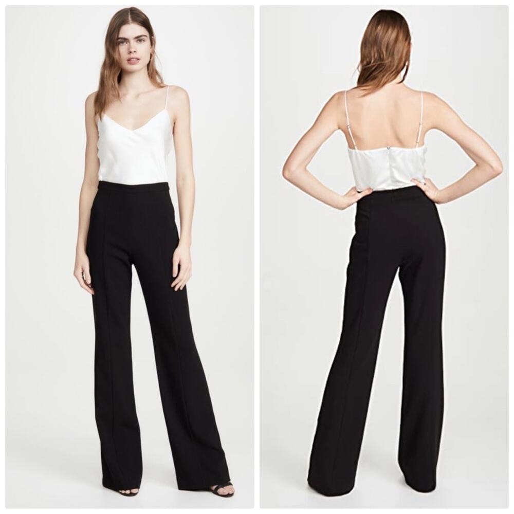 Black Halo Saxon Women's Contrast‎ V- Neck Jumpsuit Size 0